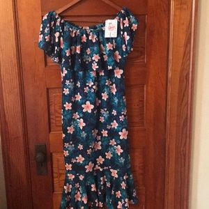 NWT Lularoe CiCi floral Hawaiian pattern, large